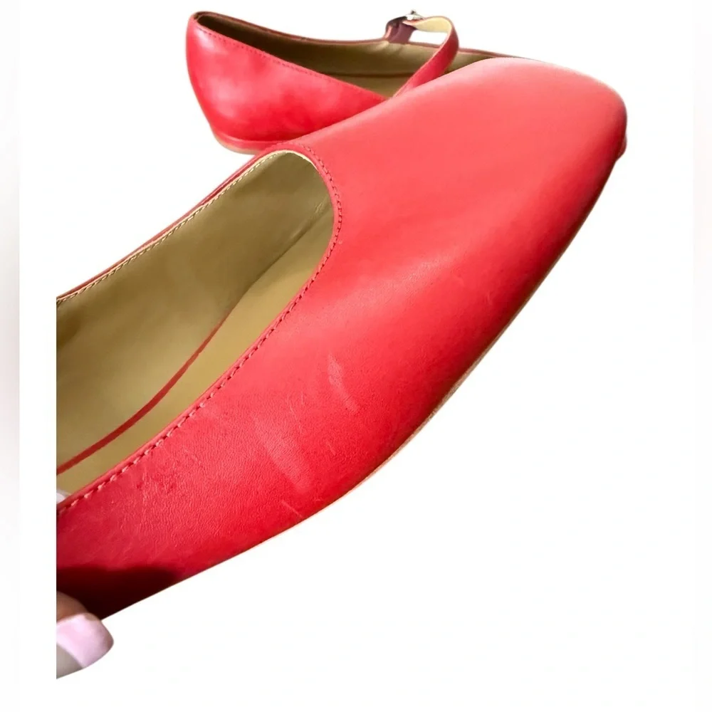 Reformation Red Mary Jane Flats-NWOT Size 8.5
